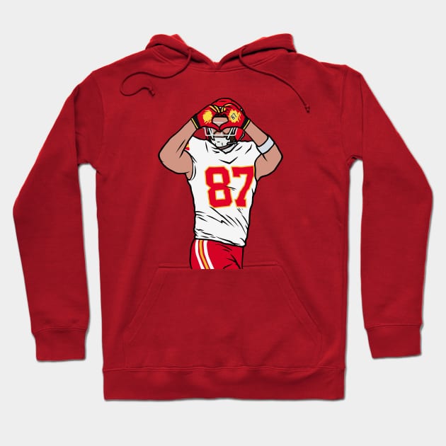 Travis Kelce Heart Hoodie by rattraptees